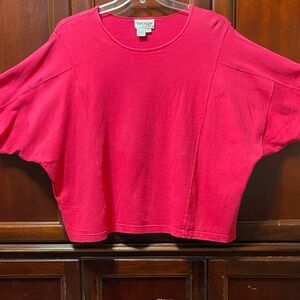 Capistrano sport vintage plus size 3X Fuchsia Short Sleeve crop Top